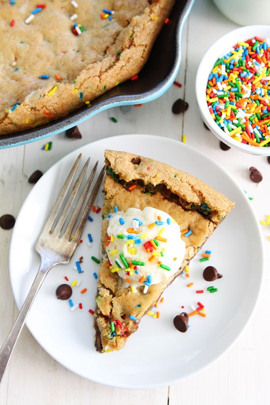 Skillet Chocolate Chip Cookie | Two Peas & Their Pod