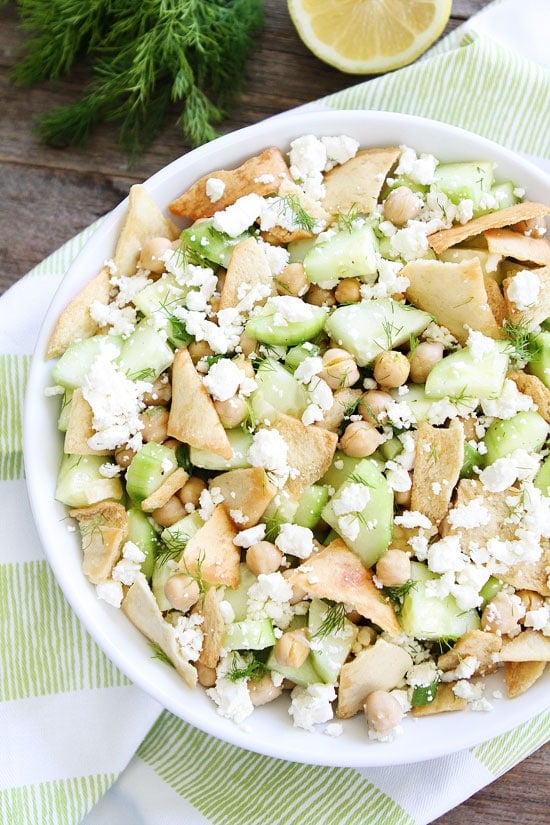 Cucumber, Chickpea, and Pita Salad Recipe