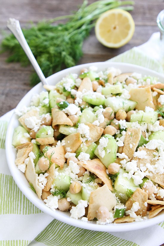 Cucumber, Chickpea, and Pita Salad Recipe