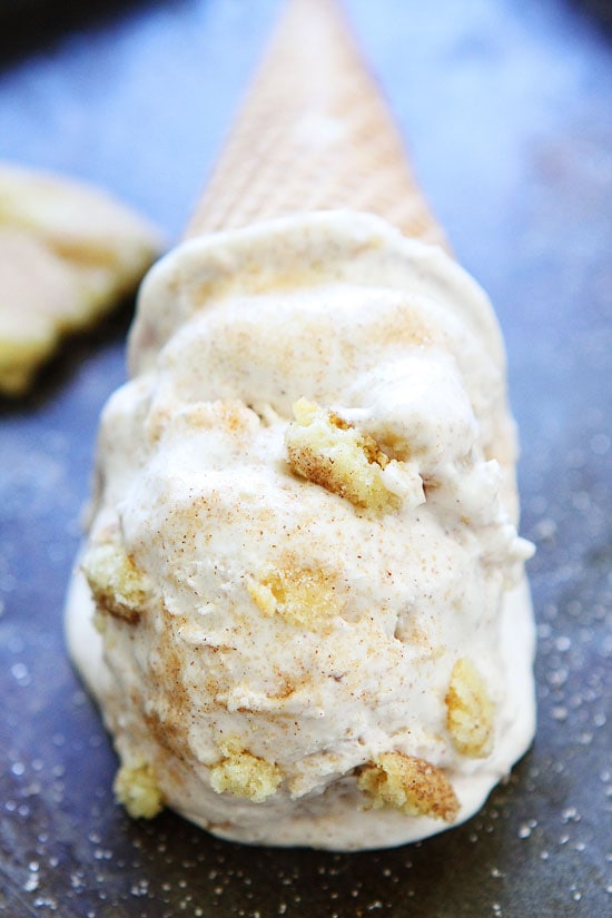 No Churn Cinnamon Snickerdoodle Ice Cream Recipe 