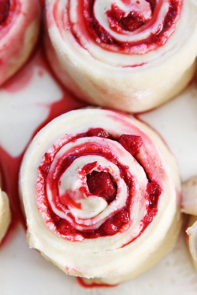Homemade Raspberry Sweet Rolls are easy to make and great for breakfast