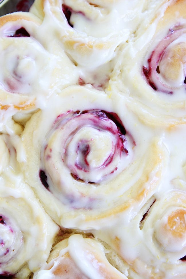 Raspberry Sweet Rolls made with raspberries cream cheese frosting great for breakfast