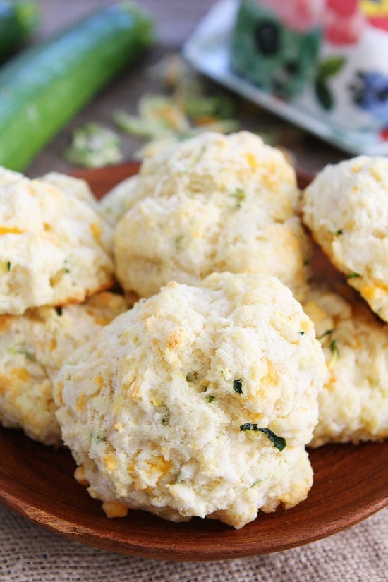 Three Cheese Zucchini Drop Biscuits Recipe