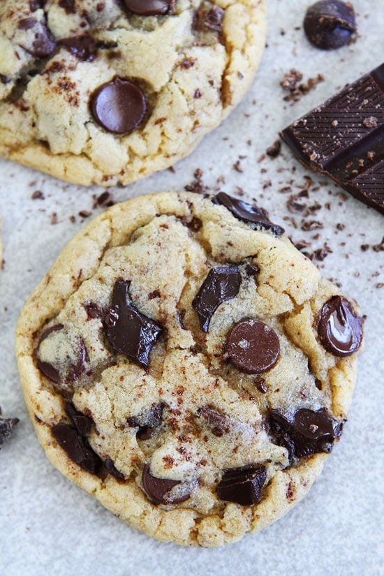 chocolate chocolate chip cookies - three kinds of chocolate in one cookie!