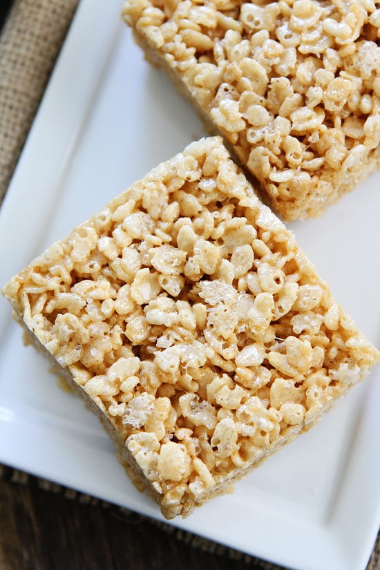 Salted Caramel Rice Krispies Treats | Two Peas & Their Pod