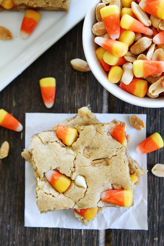 Peanut Butter Candy Corn Blondies Recipe