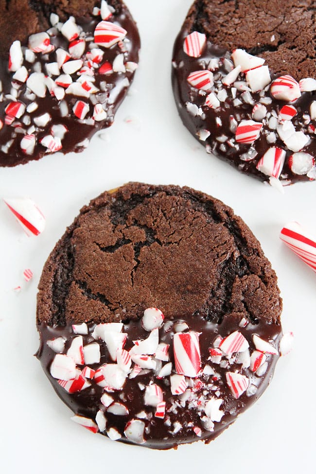 Chocolate Peppermint Ganache Cookies