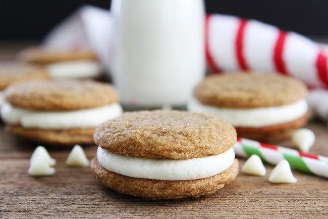 Gingersnap Sandwich Cookies with White Chocolate Filling Recipe