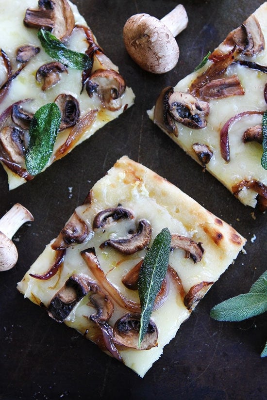 Mushroom Fontina Flatbread with Crispy Sage Recipe