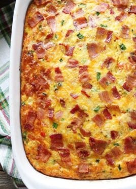 Egg Bake Recipe with Bacon and Potatoes