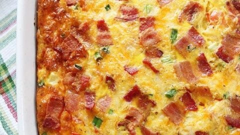 Egg Bake Recipe with Bacon and Potatoes