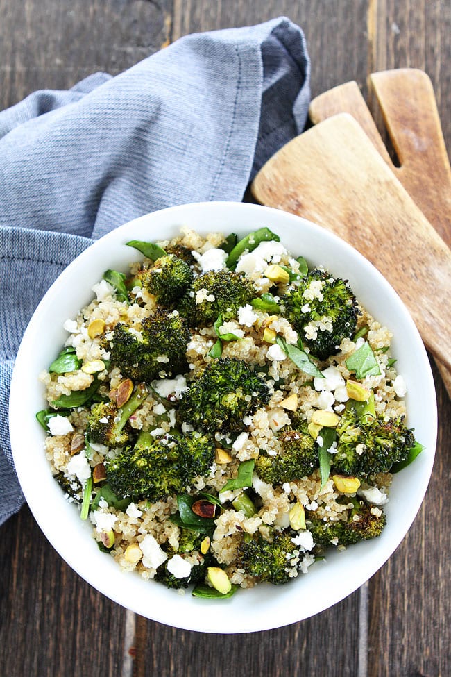 Easy Roasted Broccoli Quinoa Salad 