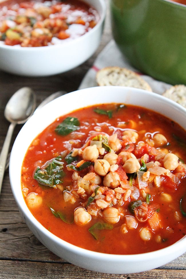 Chickpea Farro Soup Recipe