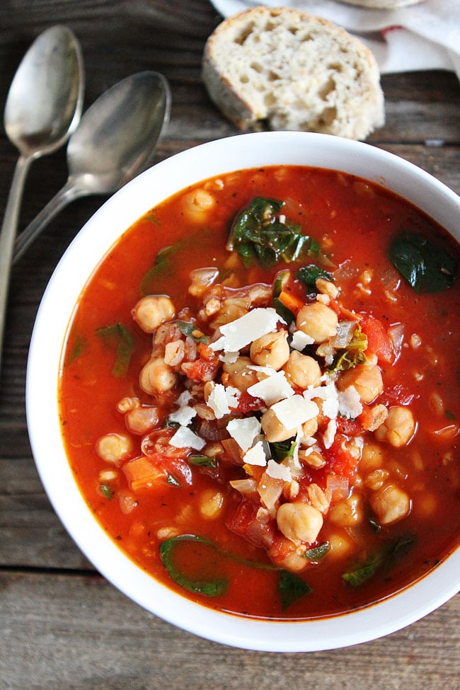 Chickpea Farro Soup Recipe 