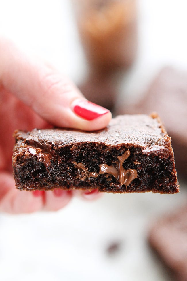 Chocolate Nutella Cookie Bars with Sea Salt Recipe