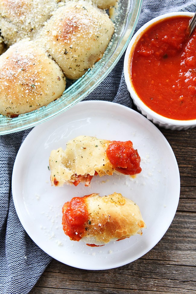 pizza rolls with pepperoni and marinara 