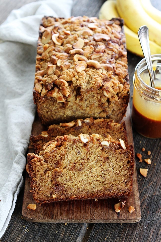 Salted Caramel Cashew Banana Bread