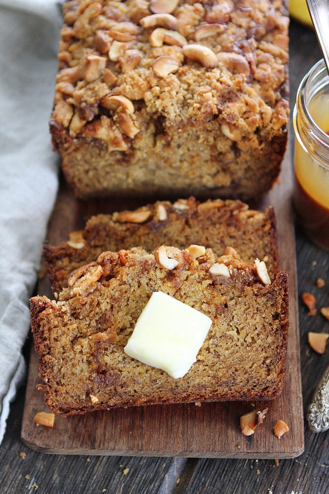 Salted Caramel Cashew Banana Bread Recipe