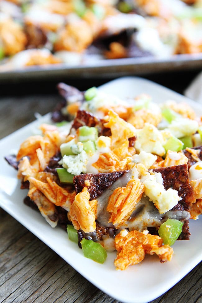 Buffalo Chicken Nachos Recipe | Two Peas & Their Pod