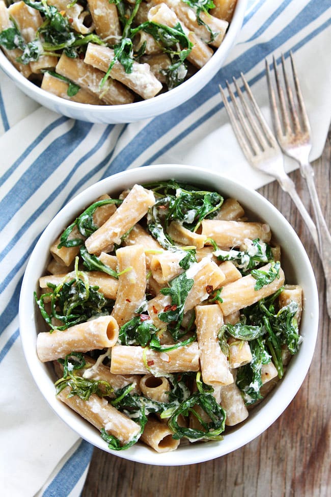 Lemon Arugula Pasta with Burrata Recipe