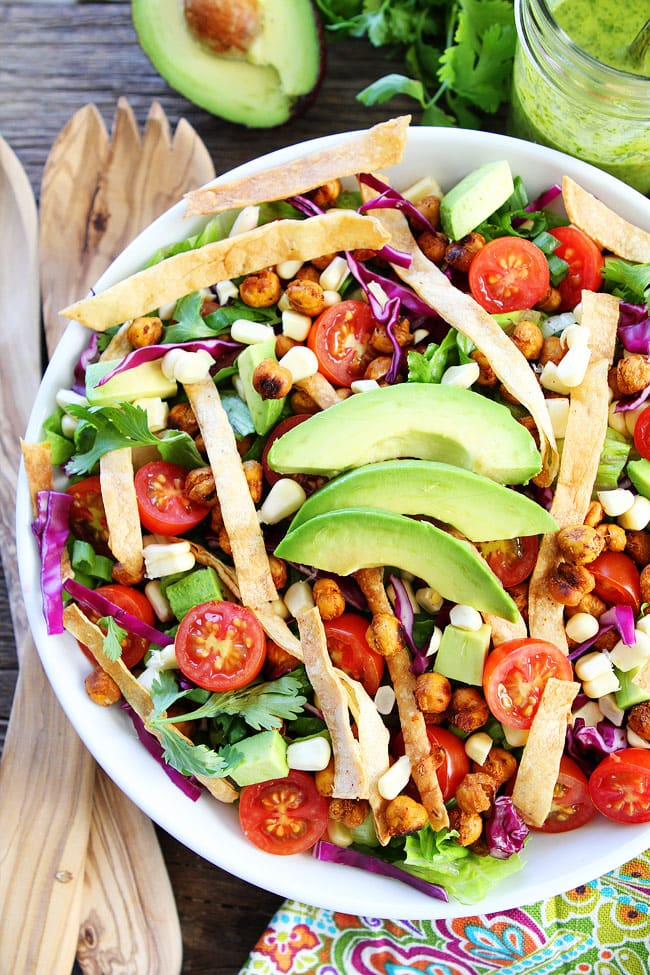 Roasted Chickpea Taco Salad Recipe 