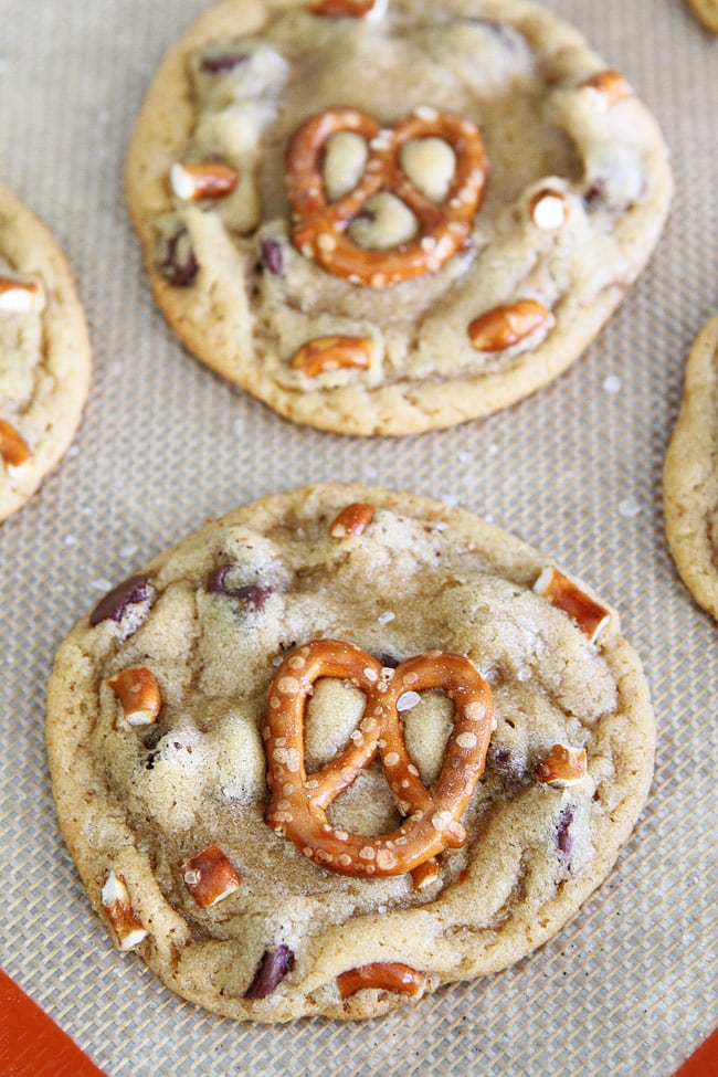 Salted Caramel Pretzel Chocolate Chip Cookie Recipe