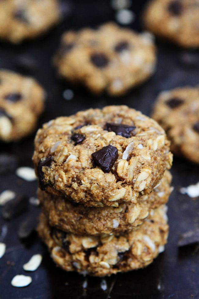 Whole Wheat Banana Coconut Oatmeal Chocolate Chunk Cookies Recipe 