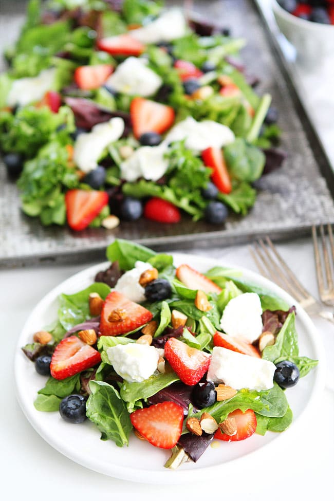 Berry, Burrata, and Almond Salad Recipe