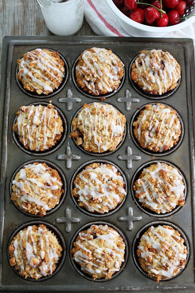 Cherry Almond Streusel Muffins Recipe