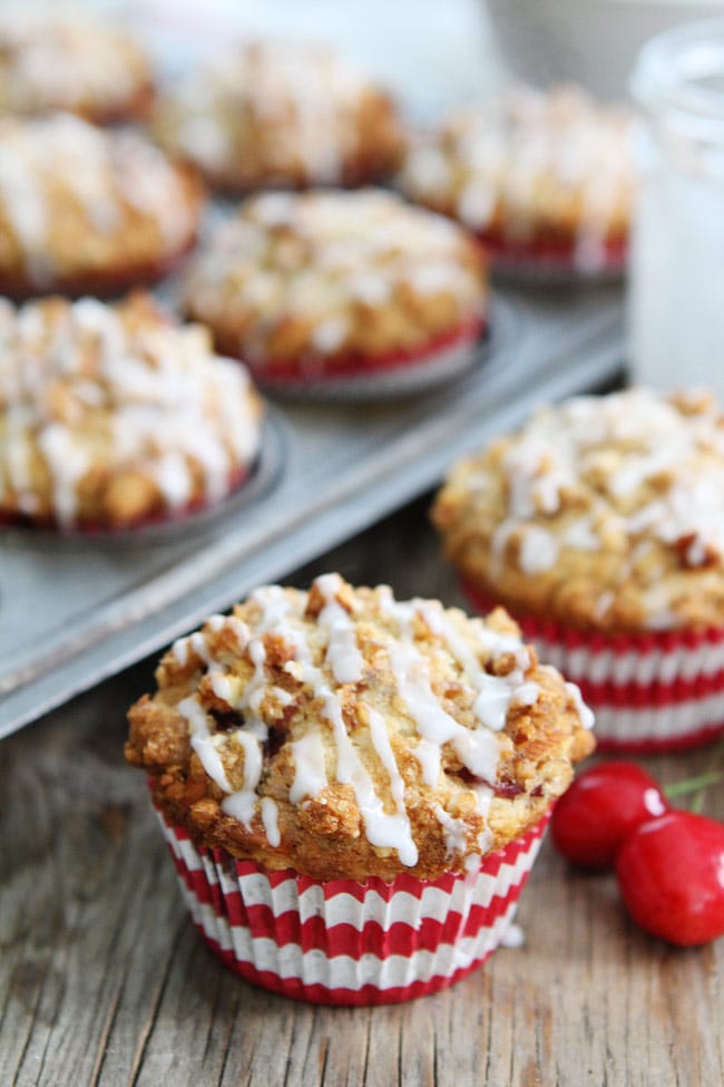 Cherry Almond Streusel Muffins Recipe