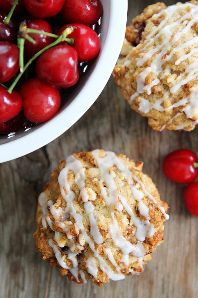 Cherry Almond Streusel Muffins Recipe