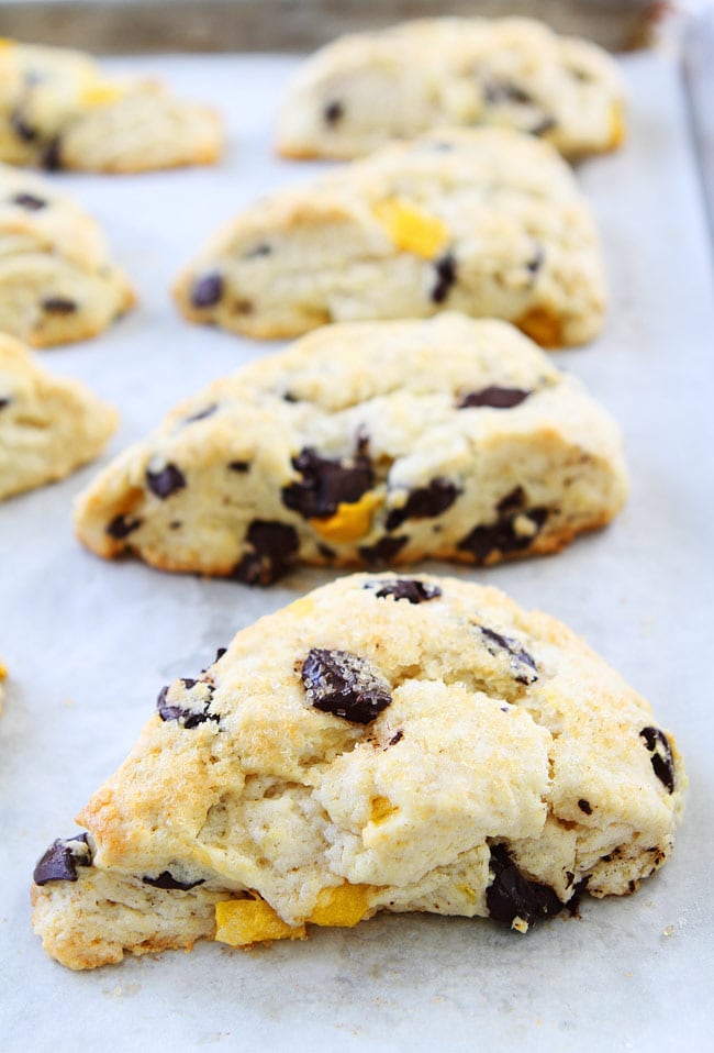 Mango Dark Chocolate Chunk Scones Recipe