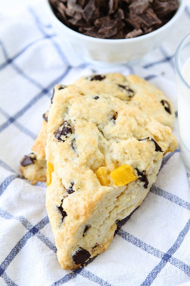 Mango Dark Chocolate Chunk Scones Recipe