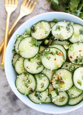 Cucumber Salad makes a crisp, cool side dish