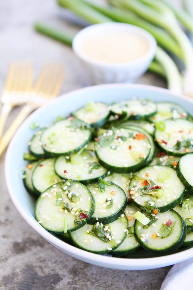 Easy Cucumber Salad that is gluten-free and vegan