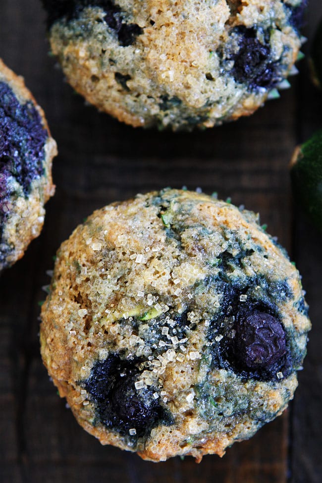 Zucchini Banana Blueberry Muffin.