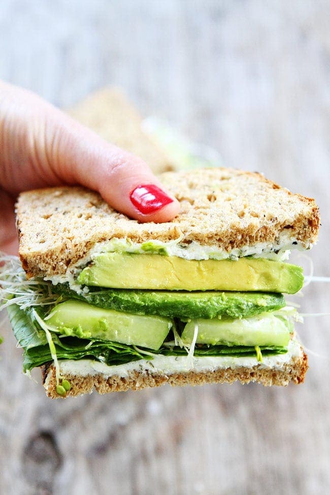 Cucumber and Avocado Sandwich