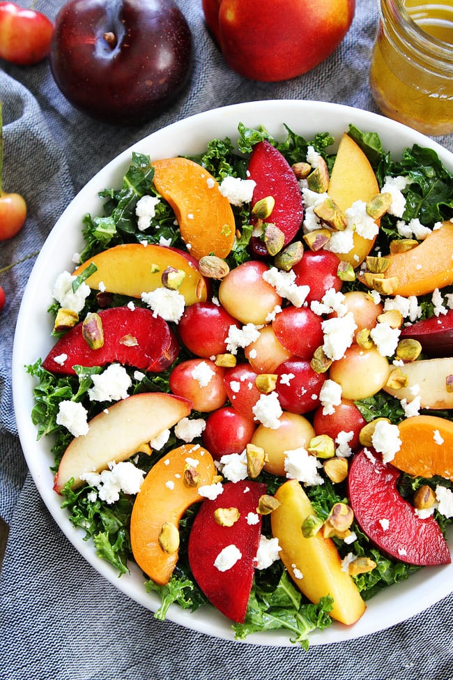 Stone Fruit Kale Salad Recipe