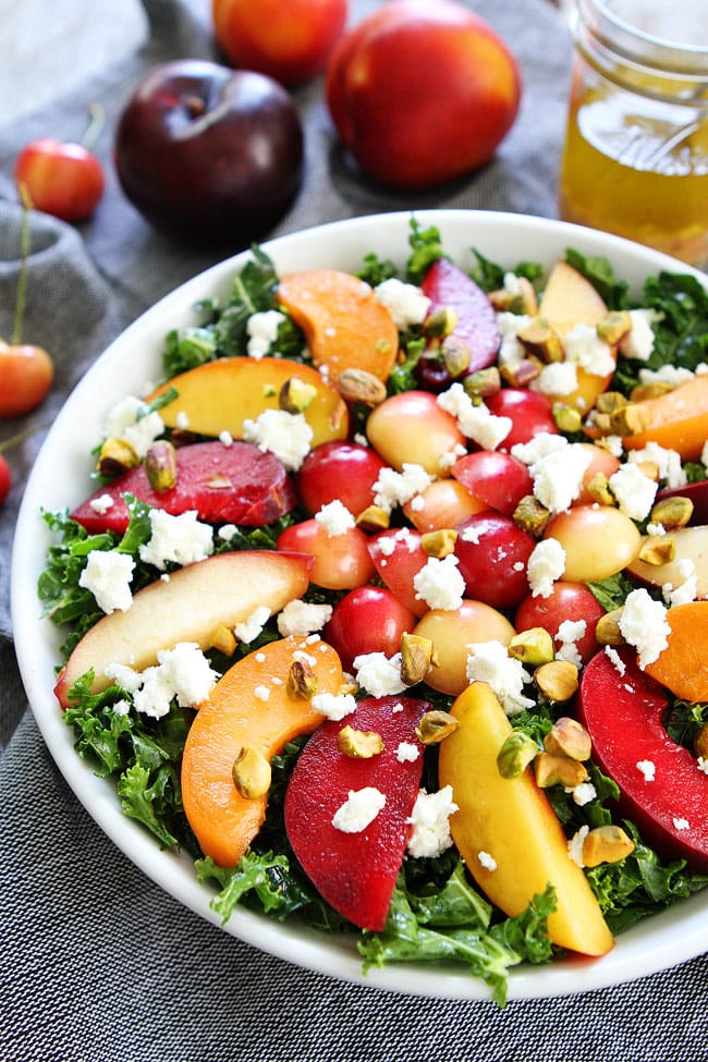 Stone Fruit Kale Salad Recipe