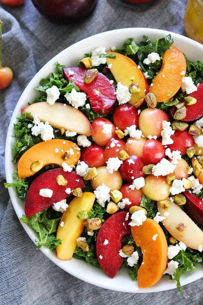 Stone Fruit Kale Salad Recipe 