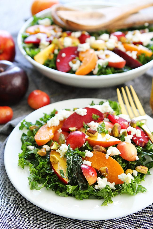 Stone Fruit Kale Salad Recipe 