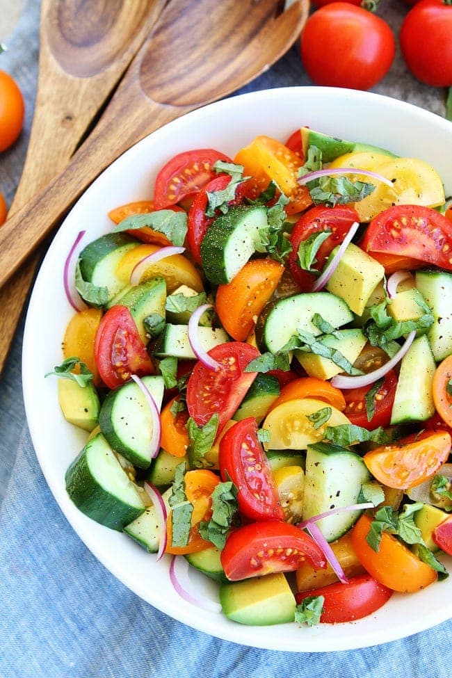 Tomato, Cucumber, and Avocado Salad Recipe