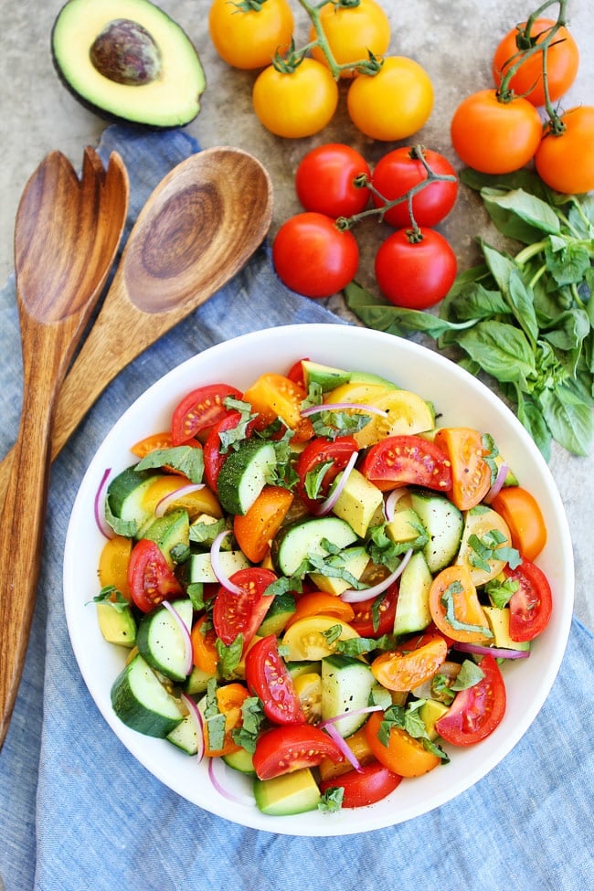 Tomato, Cucumber, and Avocado Salad Recipe