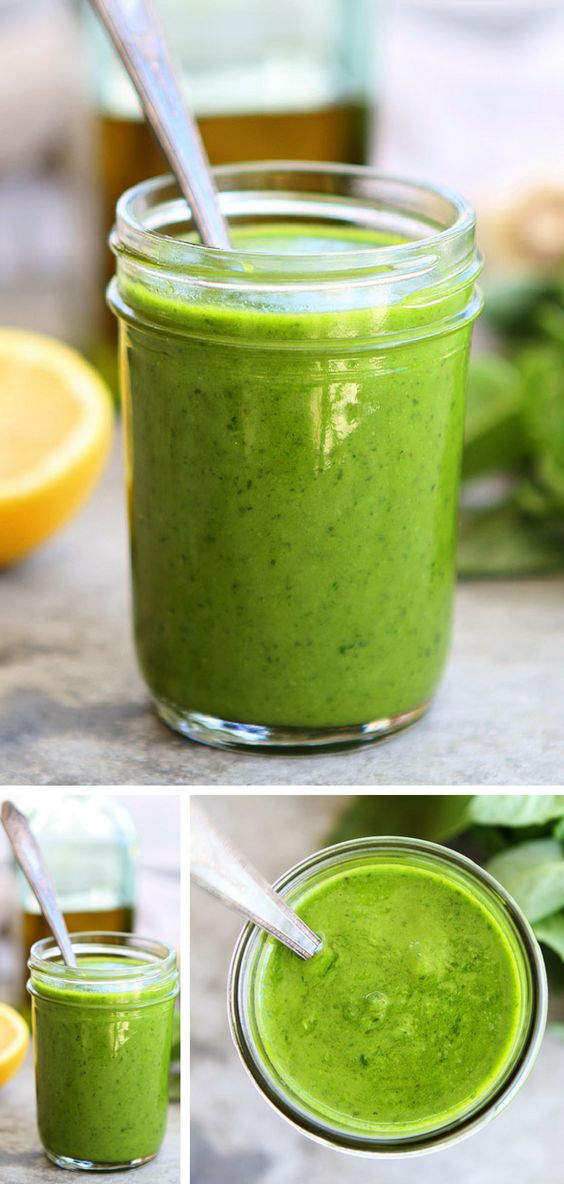 Make this quick and easy Basil Vinaigrette, it is sure to become a staple in your house! I can’t live without it! #healthy #easyrecipe #healthyeating #healthyrecipe #saladdressing Visit twopeasandtheirpod.com for more simple, fresh, and family friendly meals.