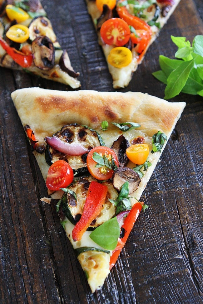 Garlic Butter Grilled Vegetable Pizza Recipe