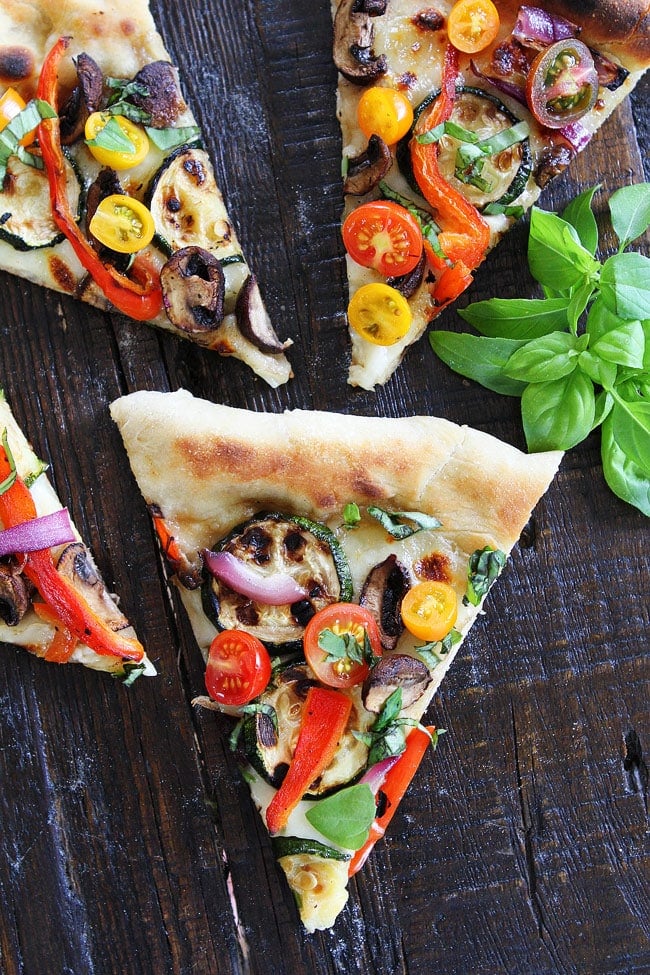 Garlic Butter Grilled Vegetable Pizza Recipe