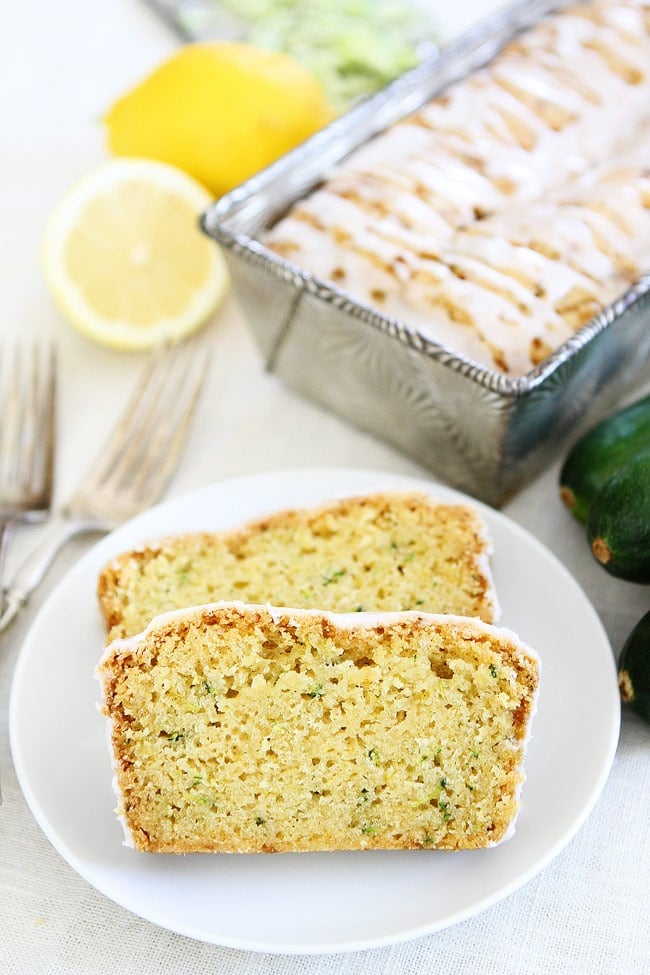 Lemon Zucchini Bread with sweet lemon glaze