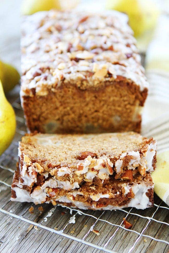 Pear Bread on cooling rack