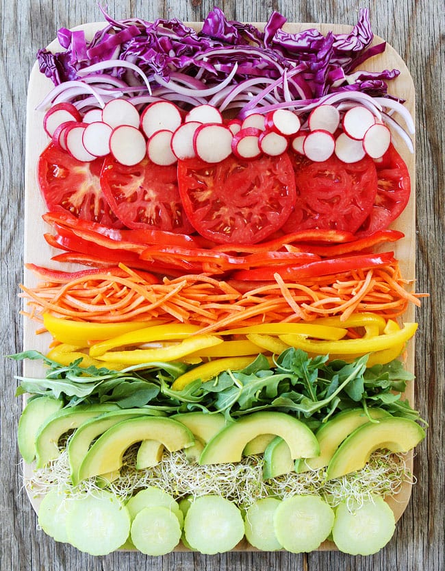 Rainbow Vegetable Sandwich Recipe