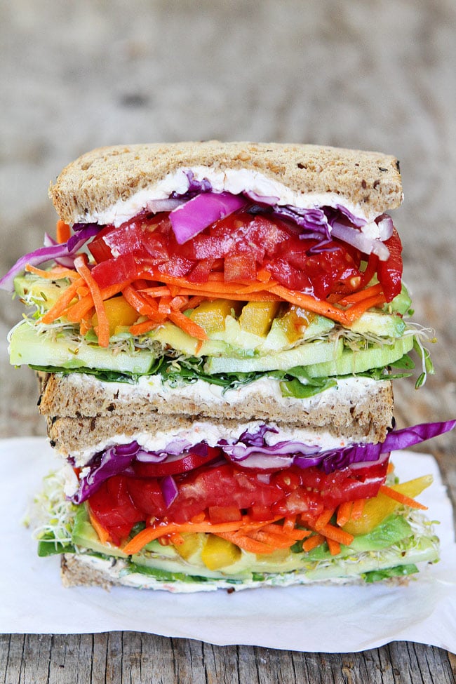 Rainbow Veggie Sandwich Recipe